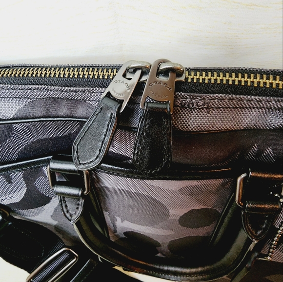 Coach Metropolitan Slim Brief Wild Beast New Black Gray Charcoal - Picture 11 of 16